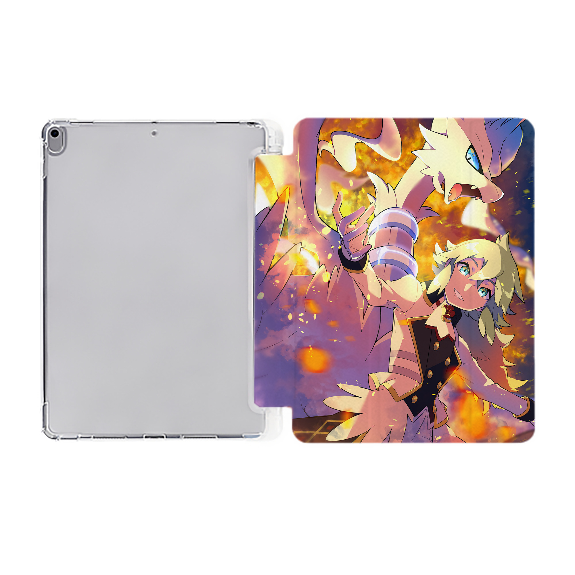 （画像用） ポケットモンスター Pokémon IPad ケース ペン収納付き 三つ折りスタンド PUレザー×シリコン 対応機種9.5/10.5/10.9インチ